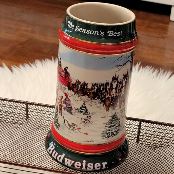 Vintage 1991 Budweiser “The Seasons Best” Holiday Beer Stein by Susan Sampson - Picture 7 of 8